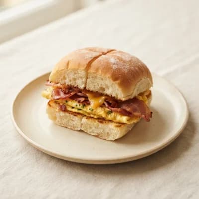 Greggs Bacon & Omelette Breakfast Roll