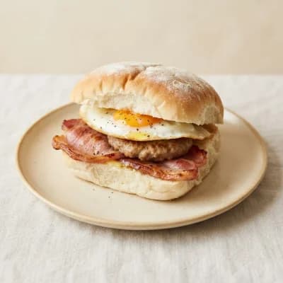 Greggs Bacon & Sausage Breakfast Roll
