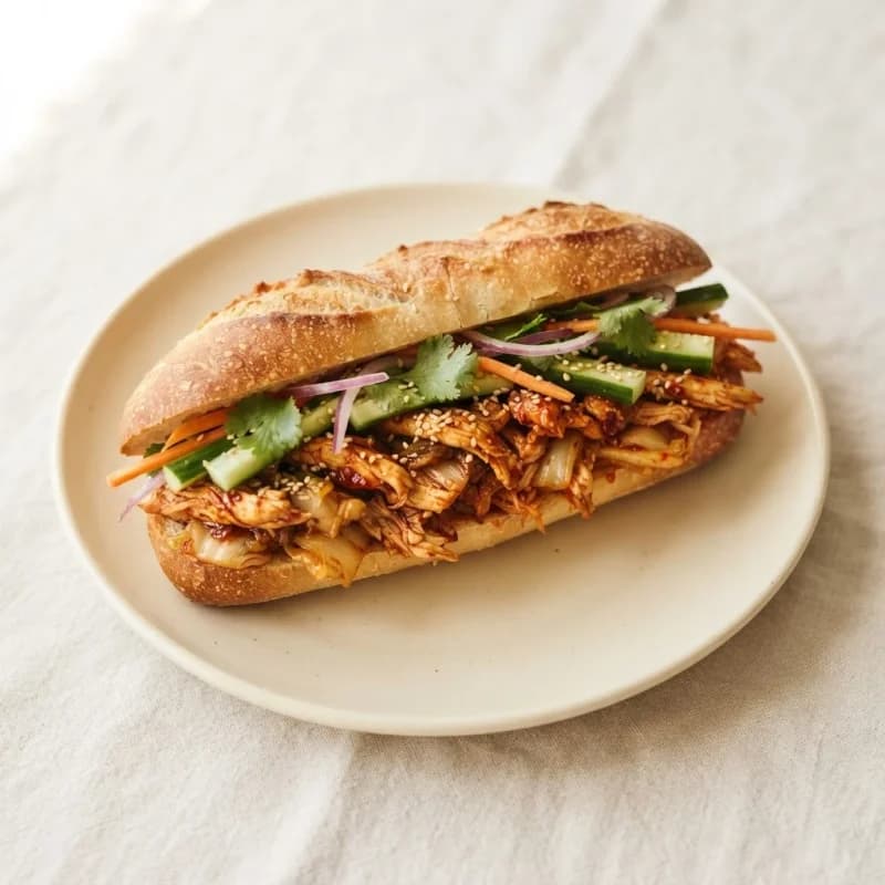 Greggs Hot Spicy Korean BBQ Chicken Baguette