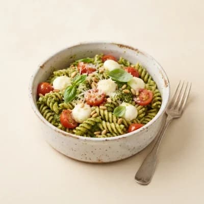 Greggs Pesto and Mozzarella Pasta
