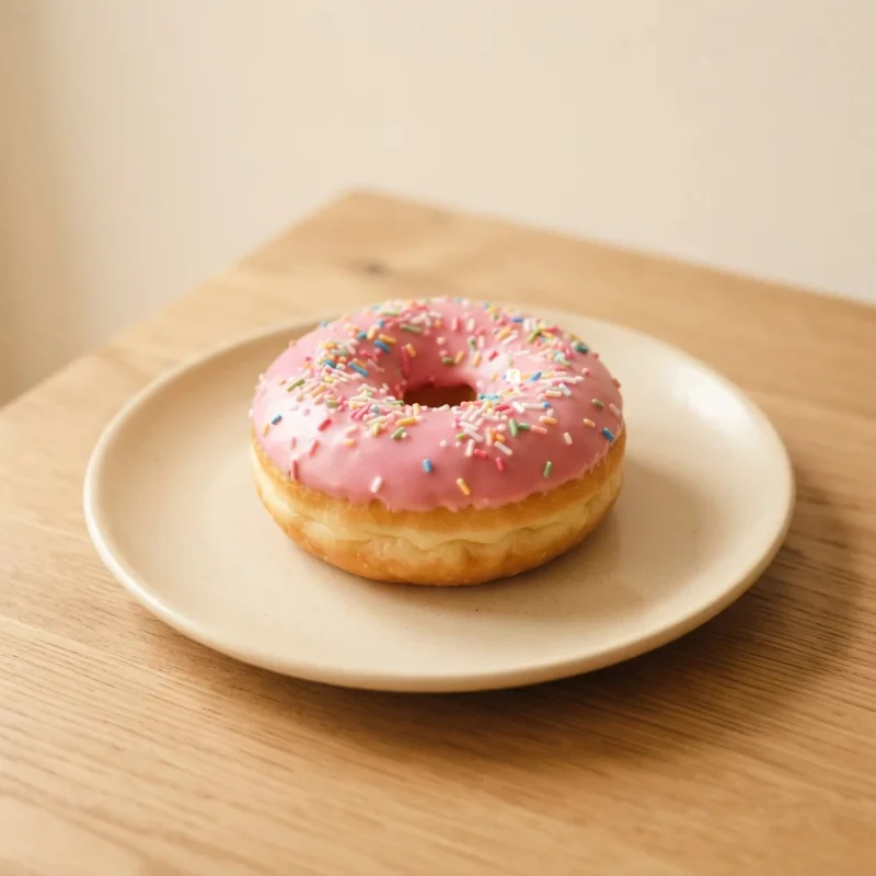 Greggs Pink Jamie Doughnut