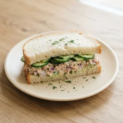 Greggs Tuna Mayonnaise and Cucumber Sandwich