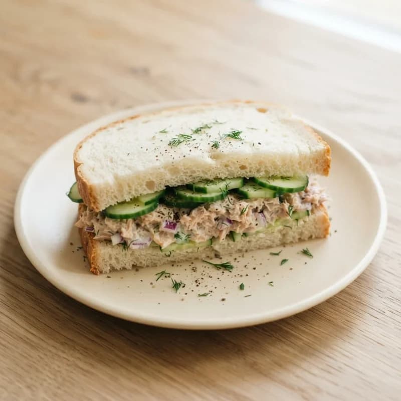 Greggs Tuna Mayonnaise and Cucumber Sandwich